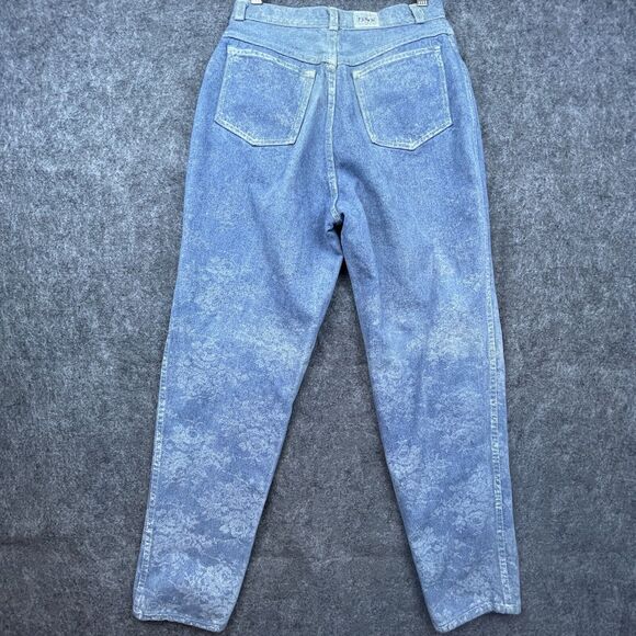 Vintage Punky Jeans Womens 13 Tapered Baggy 80s Flowers Boho Retro High - Picture 3 of 8